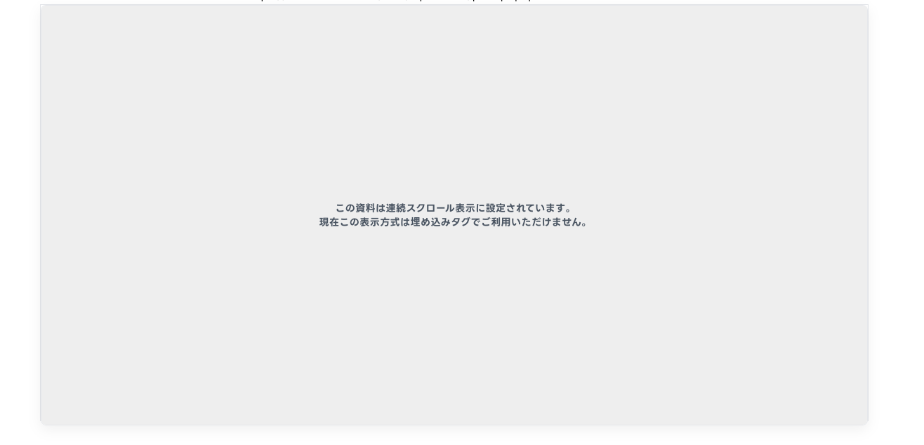 埋め込みタグで連続スクロール設定の資料を表示した場合の案内メッセージ
